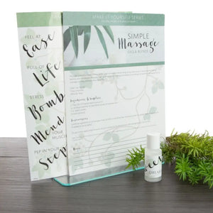 Simple Massage Oils & Blends Make-It-Yourself Recipes And Label Set