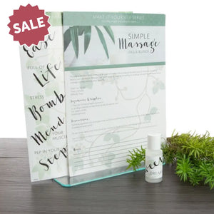 Simple Massage Oils & Blends Make-It-Yourself Recipes And Label Set