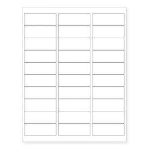 "Blank White Moisture-Resistant Vinyl Inkjet Labels: 2?" x 1" (Sheet of 30 for 5 10 and 15 ml Vials)