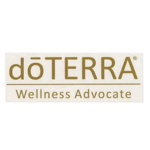 Medium dōTERRA®–Wellness Advocate Vinyl Sign (4-1/4 x 13-1/2’’) Gold