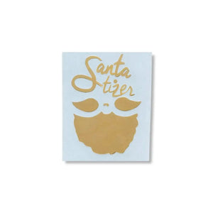 Hand Santa-Tizer Vinyl Label Gold