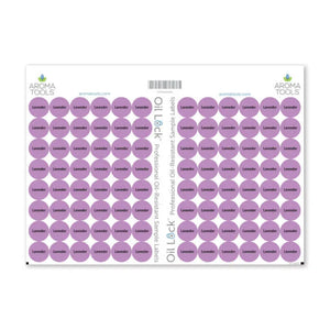 Oil Lock Circle Labels For Dterra Sample Vials (Sheets Of 96) Lavender