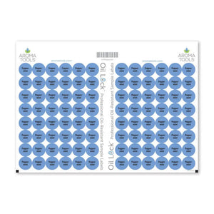 Oil Lock Circle Labels For Dterra Sample Vials (Sheets Of 96) Peppermint