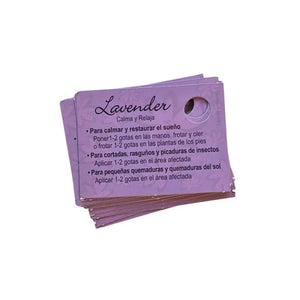 Spanish Oil Tips Cards (Sheet Of 15 Cards) Lavender