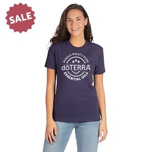 Unisex Doterra®: Pursue Whats Pure Short-Sleeve Shirt Storm Purple / Medium (M)