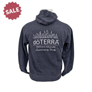 Doterra®: Empowered By Purity Flowers Lightweight Hoodie Heathered Charcoal / Small (S)