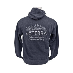 Doterra®: Empowered By Purity Flowers Lightweight Hoodie Heathered Charcoal / Small (S)