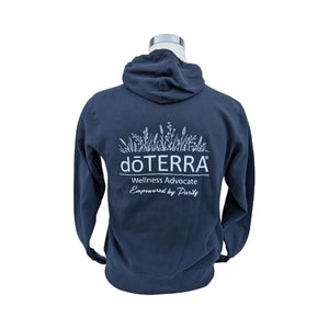 Doterra®: Empowered By Purity Flowers Lightweight Hoodie Navy / Small (S)