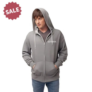 Doterra - Lightweight Zipper Hoodie Heathered Gunmetal / Small (S)
