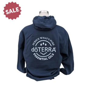Unisex Doterra®: Pursue Whats Pure Heavyweight Hoodie Navy Blue / Small (S)