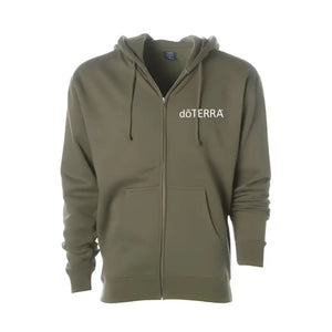 Unisex Doterra® Heavyweight Zipper Hoodie Army Green / Medium (M)