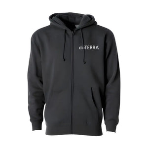 Unisex Doterra® Heavyweight Zipper Hoodie Heathered Charcoal / Small (S)