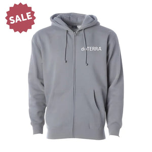 Unisex Doterra® Heavyweight Zipper Hoodie Heathered Gunmetal / Small (S)