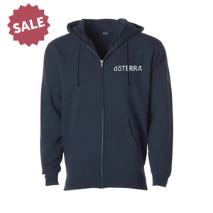 Unisex Doterra® Heavyweight Zipper Hoodie Navy Blue / Small (S)