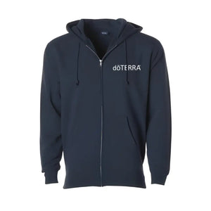 Unisex Doterra® Heavyweight Zipper Hoodie Navy Blue / Small (S)