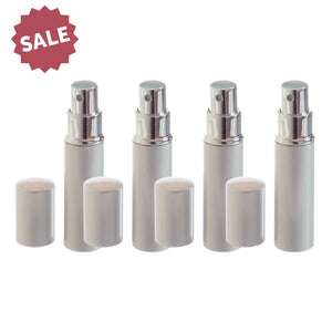 10 Ml Deluxe Silver-Tone Misting Spray Bottle (Pack Of 4)