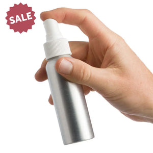 2 Oz. Aluminum Bottle With White Misting Sprayer