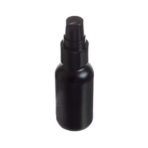 1 Oz. Black Glass Bottles With Treatment Pumps (Pack Of 6)