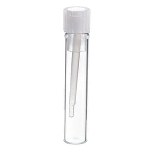 1/6 dram Clear Glass Sample Vials and Dabber Caps (Pack of 12)