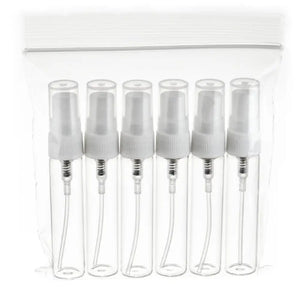 4 Ml Clear Glass Misting Spray Vials (Pack Of 6)
