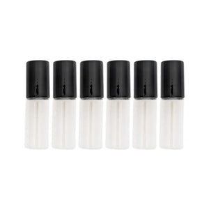 4 Ml Clear Glass Roll-On Vials With Black Caps (Pack Of 6)