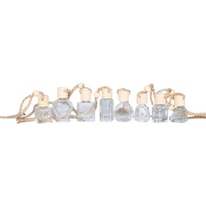 Assorted Hanging Glass Essential Oil Diffuser Vials (Pack Of 8)