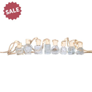 Assorted Hanging Glass Essential Oil Diffuser Vials (Pack Of 8)