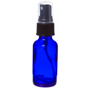 1 Oz. Blue Glass Bottles And Misting Sprayers (Pack Of 6) Black
