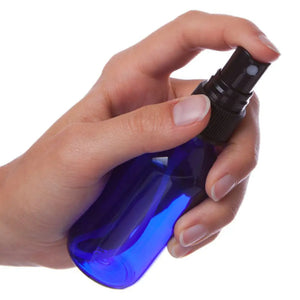 2 Oz. Blue Glass Bottle With Misting Sprayer