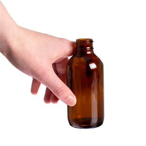 4 Oz. Amber Glass Bottle (24-400 Neck Size)