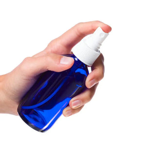 4 Oz. Blue Glass Bottle With Misting Sprayer