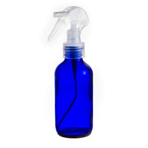 4 Oz. Blue Glass Bottle With Trigger Sprayer Natural