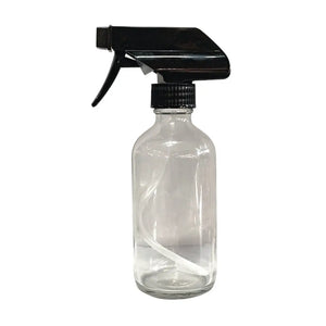 8 Oz. Clear Glass Bottle With Black Trigger Sprayer