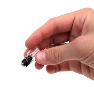 1 Ml Clear Glass Vials With Metal Roll-Ons And Black Caps (Pack Of 12)