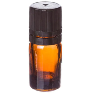 5 ml Amber Glass Vials and Black Euro-style Caps with Orifice Reducers (Pack of 6)