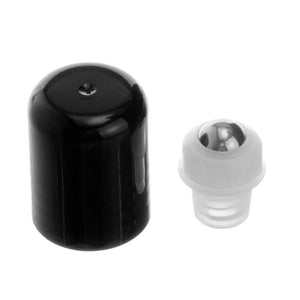 5 Ml Amber Glass Vials With Springlock Stainless Steel Roll-Ons And Black Caps (Pack Of 6)