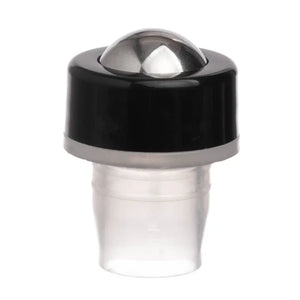 1/3 oz. Clear Glass Bottles with Metal Roll-ons and Assorted Bright Caps (Pack of 6)