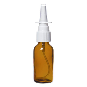 1 oz. Amber Glass Bottles with White Nasal Sprayers (Pack of 6)