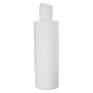 8 oz. White Plastic Bottle with Disc-top Cap