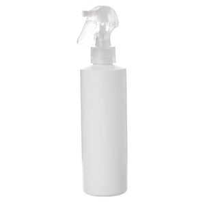 8 oz. White Plastic Bottle with Natural Trigger Sprayer