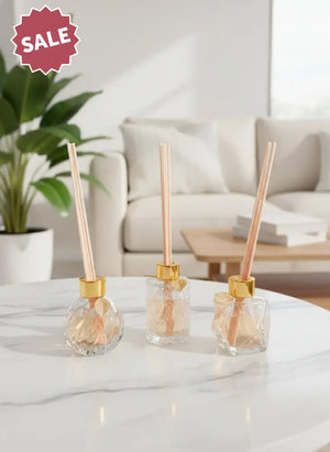 Glass Essential Oil Reed Diffuser with Recipes (Set of 3) 9309Set1