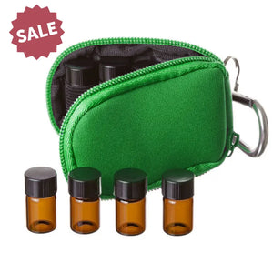 Aroma Ready Key Chain Case With 8 Sample Vials (5/8 Dram) Apple Green