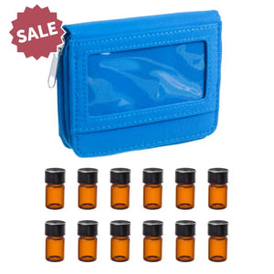 Sample Case With 12 Vials (5/8 Dram) Sky Blue