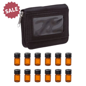 Sample Case With 12 Vials (5/8 Dram) Black