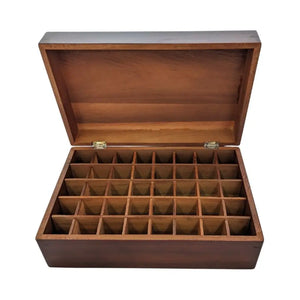 Acacia Wood Essential Oils Box (Holds 40 Vials) - Clearanced With Minor Scratching And Discrepancies