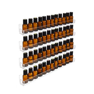 4-Row Plastic Essential Oil Display Rack (Holds 48 Vials)