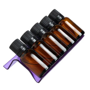 3-Row Plastic Essential Oil Tray (Holds 15 Vials) THREE SHELVES BOTTLES INCLUDED