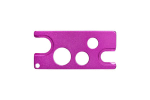 Long Metal Oil Key For Orifice Reducers And Roll-On Fitments Purple