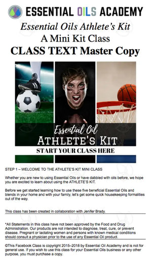 Essential Oil Athletes Kit Academy Digital Online Class