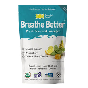 ’Breathe Better’ Botanical Lozenges with Organic Lemon Lime Peppermint Nettle Leaf & Lavender